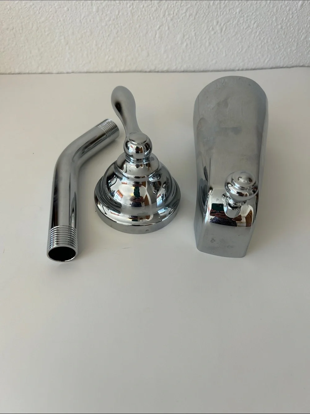 New Moen Caldwell Chrome Finish Parts Tub Spout Shower Arm and Lever Handle